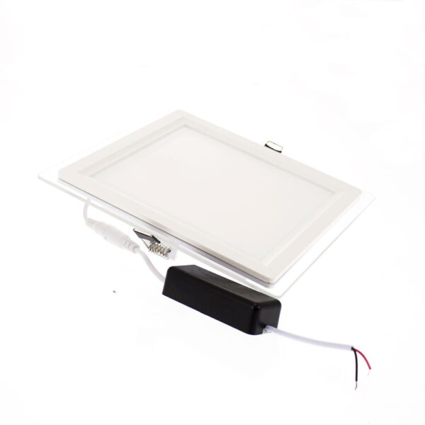 Pannello LED quadro da incasso con vetro 18W 1800Lm 120° - Universo - immagine 1