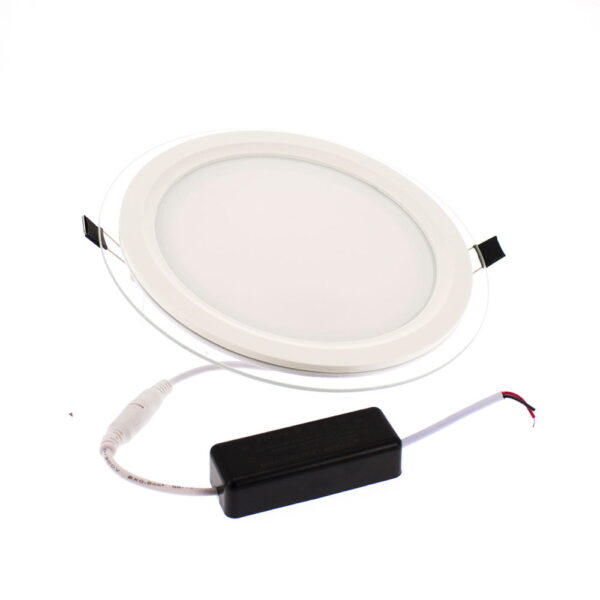 Pannello LED tondo incasso con bordo in vetro 18W 1800LM 120° - Universo - immagine 1