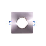 Porta faretto GU10 da incasso quadrato argento 2pz - Universo