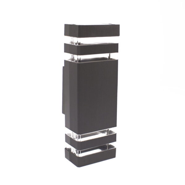 es20g Applique rettangolare 2xGU10 IP55 corpo grigio - Universo - immagine 1