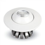 Faretto Spot LED COB da incasso regolabile rotondo 3W 200lm 60° - V-Tac 5092, 5093, 5094