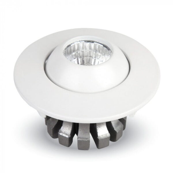 V-tac 5093 Faretto Spot LED COB da incasso regolabile rotondo 3W 200lm 60° - V-Tac 5092, 5093, 5094 - immagine 1