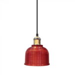 Lampadario vetro rosso con portalampada 1xE27 - V-Tac 3731