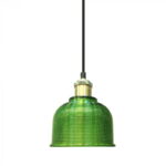 Lampadario vetro verde con portalampada 1xE20 V-Tac 3734