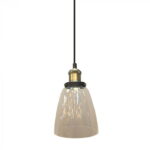 Lampadario a sospensione vetro vintage 1xE27 140mm - V-Tac 3735