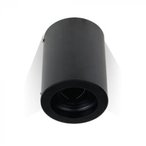 Portafaretto GU10 nero verticale superficiale