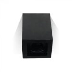 Portafaretto GU10 quadro nero verticale superficiale