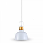 Lampadario paralume in alluminio bianco 1xE27 - V-Tac 3729