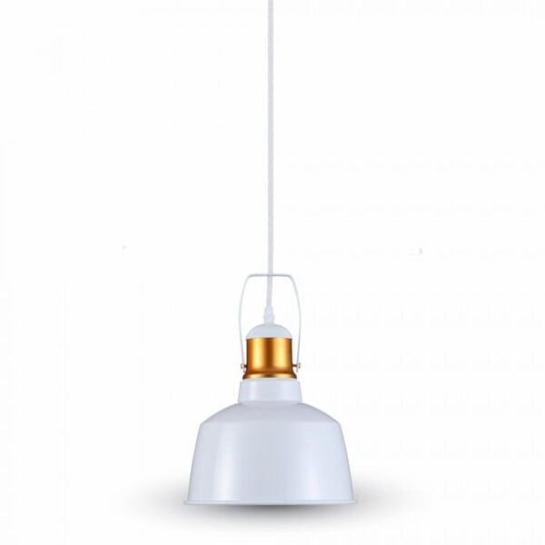 Lampadario paralume in alluminio bianco 1xE27 - V-Tac 3729 - immagine 1