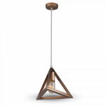 Lampadario a sospensione geometrico oro champagne 1xE27 - V-Tac 3831