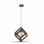 Lampadario geometrico quadrato oro champagne 1xE27 - V-Tac 3833