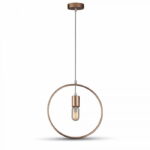 Lampadario geometrico rotondo con portalampada 1xE27 - V-Tac 3835
