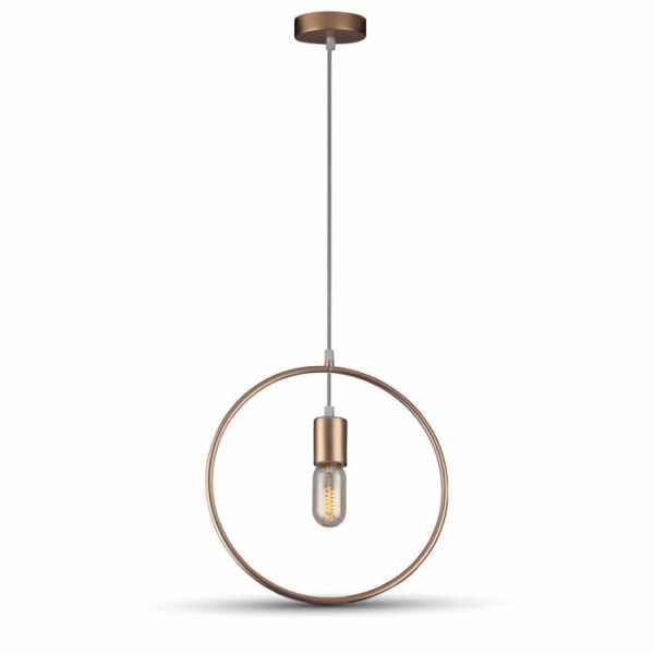 Lampadario geometrico rotondo con portalampada 1xE27 - V-Tac 3835 - immagine 1