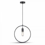 Lampadario geometrico rotondo con portalampada 1xE27 - V-Tac 3836