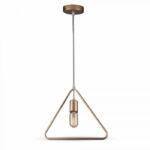 Lampadario geometrico triangolo con portalampada 1xE27 - V-Tac 3837