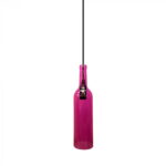 Lampadario sospensione bottiglia rosa con portalampada 1xE14 - V-Tac 3772