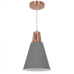 Lampadario base in rame copertura di sabbia grigio 1xE27 22cm - V-Tac 3701