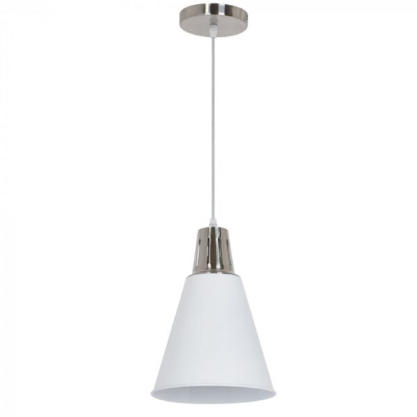 V-Tac 3702 Lampadario base in rame copertura di sabbia bianco 1xE27 22cm - V-Tac 3702 - immagine 1