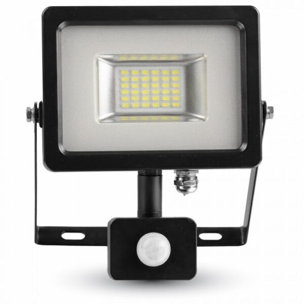 Proiettore LED SMD con sensore di movimento 20W 1600lm 100° IP65 - V-Tac 5715, 5697, 5698 - immagine 1