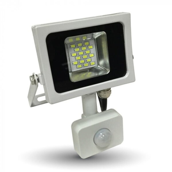 V-tac 5747 Proiettore LED SMD con sensore di movimento 10W 800lm 100° IP44 - V-Tac 5746, 5747, 5748 - immagine 1