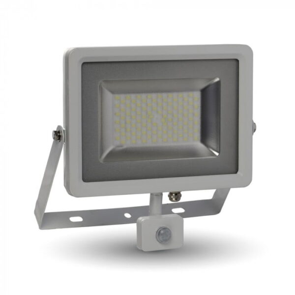 Proiettore LED con sensore di movimento SMD 50W 4000lm 100° IP65 - V-Tac 5758, 5753, 5754 - immagine 1