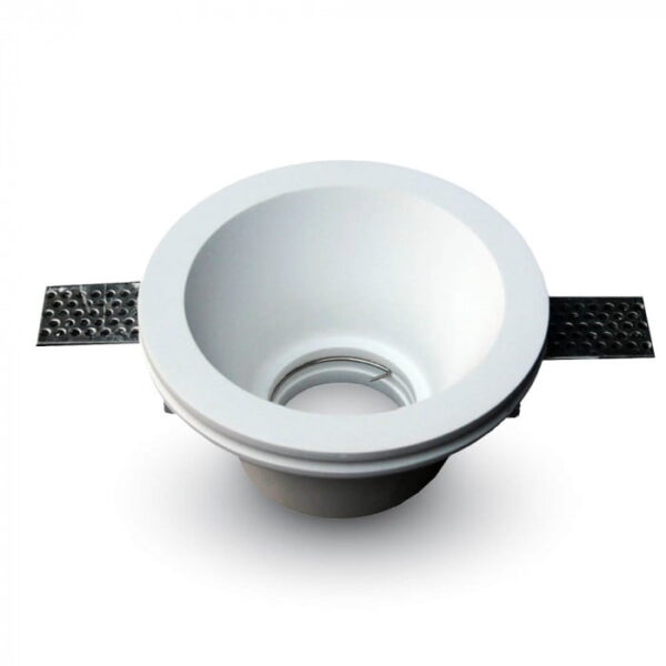 Portafaretto in gesso da incasso tondo