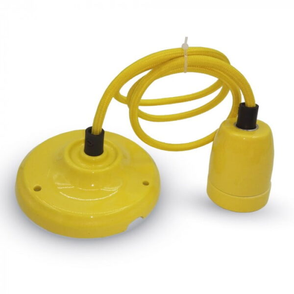 V-Tac 3809 Portalampada ceramica giallo
