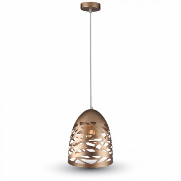 Lampadario a sospensione oro champagne 1xE27 - V-Tac 3821 - immagine 1