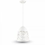 Lampadario a sospensione bianco opaco 1xE27 200mm -V-Tac 3823