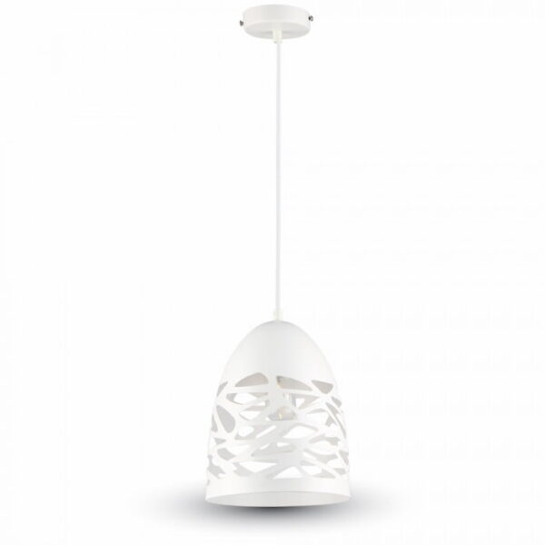Lampadario a sospensione bianco opaco 1xE27 200mm -V-Tac 3823 - immagine 1