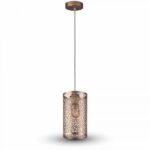 Lampadario a sospensione oro champagne 1xE27 - V-Tac 3824