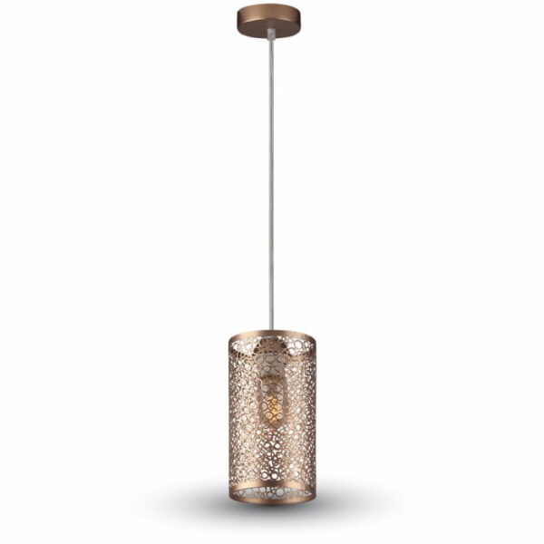 Lampadario a sospensione oro champagne 1xE27 - V-Tac 3824 - immagine 1