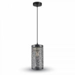 Lampadario a sospensione nero opaco 1xE27 - V-Tac 3825