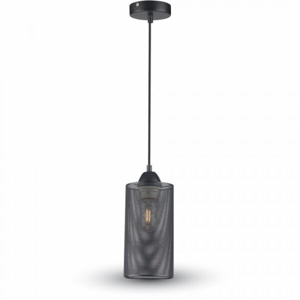 image_21871 Lampadario a sospensione nero opaco 1xE27 - V-Tac 3828 - immagine 1