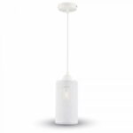 Lampadario a sospensione bianco opaco 1xE27 - V-Tac 3829