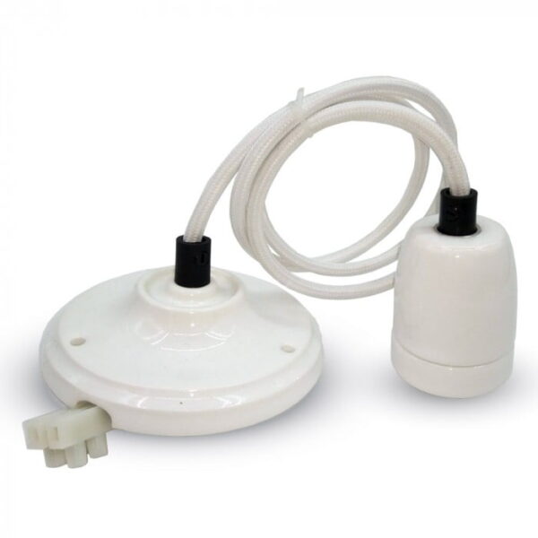V-Tac 3803 Portalampada ceramica bianco