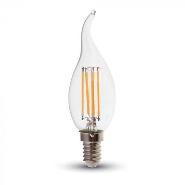Lampadina LED fiamma filamento E14 4W 400lm 300° - V-Tac 4302, 4429, 4430 - immagine 1