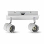 2 Porta GU10 montaggio superficiale IP20 - V-Tac 3618