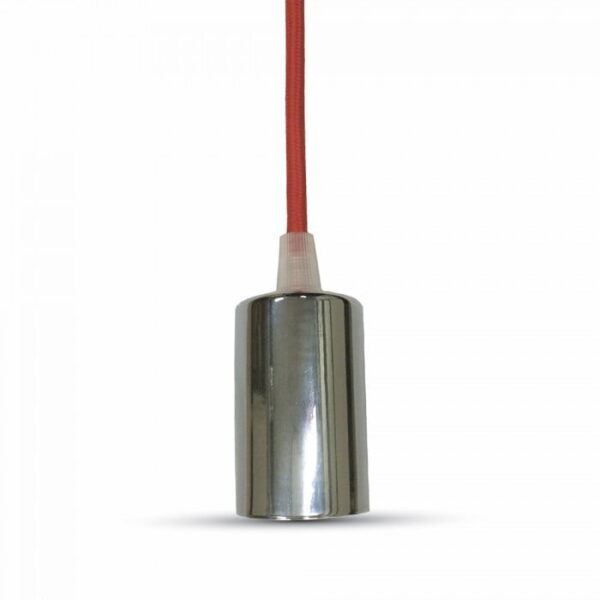 V-Tac 3791 Lampadario stile cromo E27 con portalampada Rossa - V-Tac 3791 - immagine 1
