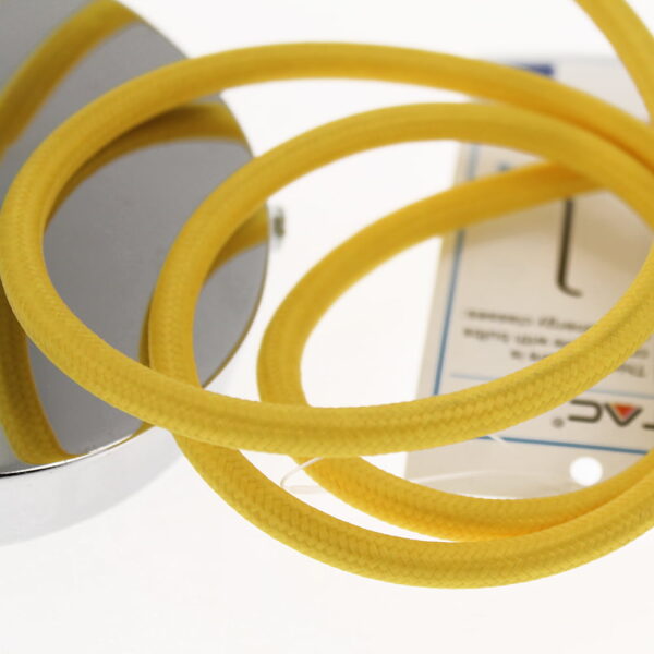 Lampadario stile cromo E27 con portalampada Giallo - V-Tac 3793 - immagine 2