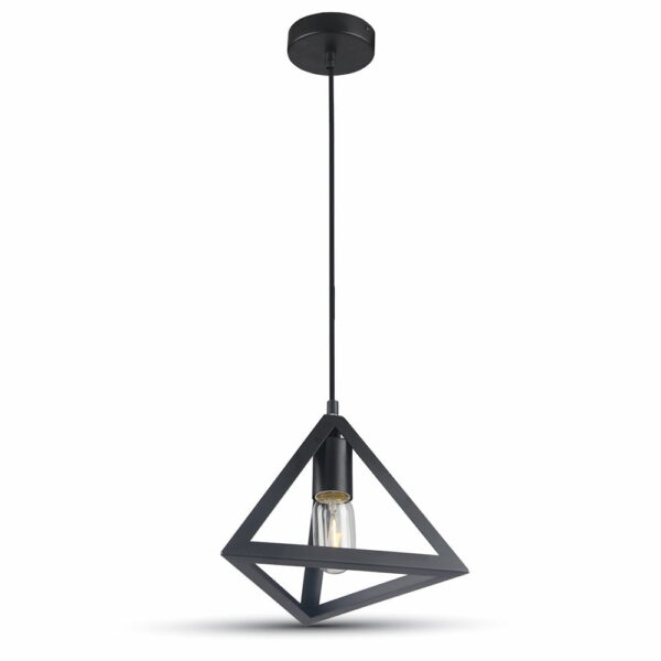 Pendente geometrico triangolare nero 1xE27 - V-Tac 3832 - immagine 1