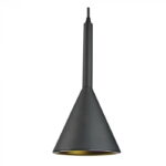 Lampadario pendente in alluminio nero 1xE27 - V-Tac 3869