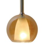Lampadario pendente doppio vetro ambrato/bianco 1xE27 - V-Tac 3875