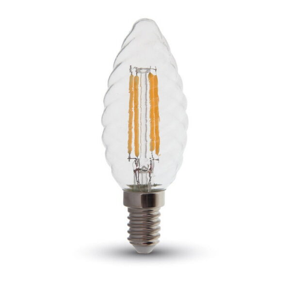 Lampadina LED FILAMENTO candela E14 4W 400lm 300° - V-Tac 4307 - immagine 1