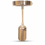 Lampadario stile cromo E27 con portalampada Beige - V-Tac 3794