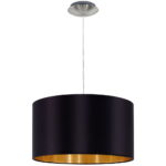 Lampadario a sospensione Maserlo rotonda nero e oro d38cm 1xE27- Eglo 31599