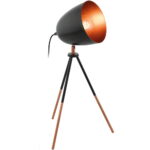 Lampada da tavolo CHESTER mini nero e rame 1xE27 IP20 - Eglo 49385