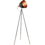 Lampada da terra CHESTER nero e rame 1xE27 IP20 - Eglo 49386