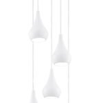 Lampadario a sospensione "Nibbia" h110 5xE14 in acciaio - Eglo 92942