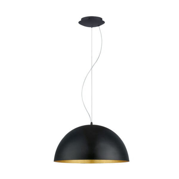 94936_200 Lampadario a sospensione "Gaetano 1" d530mm nero oro 1xE27 IP20 - Eglo 94936 - immagine 1